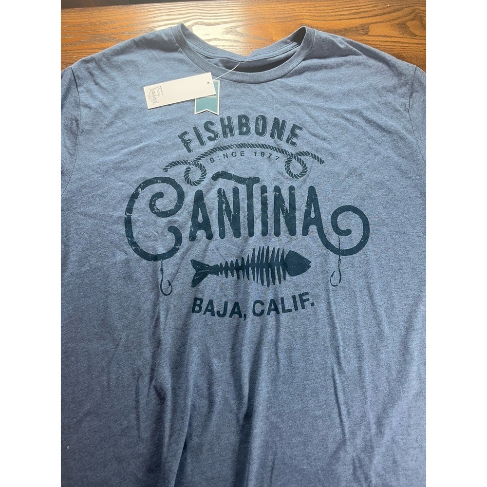 NEW Sonoma Fishbone Cantina Baja California Graphic Blue T-Shirt Size XLT NWT